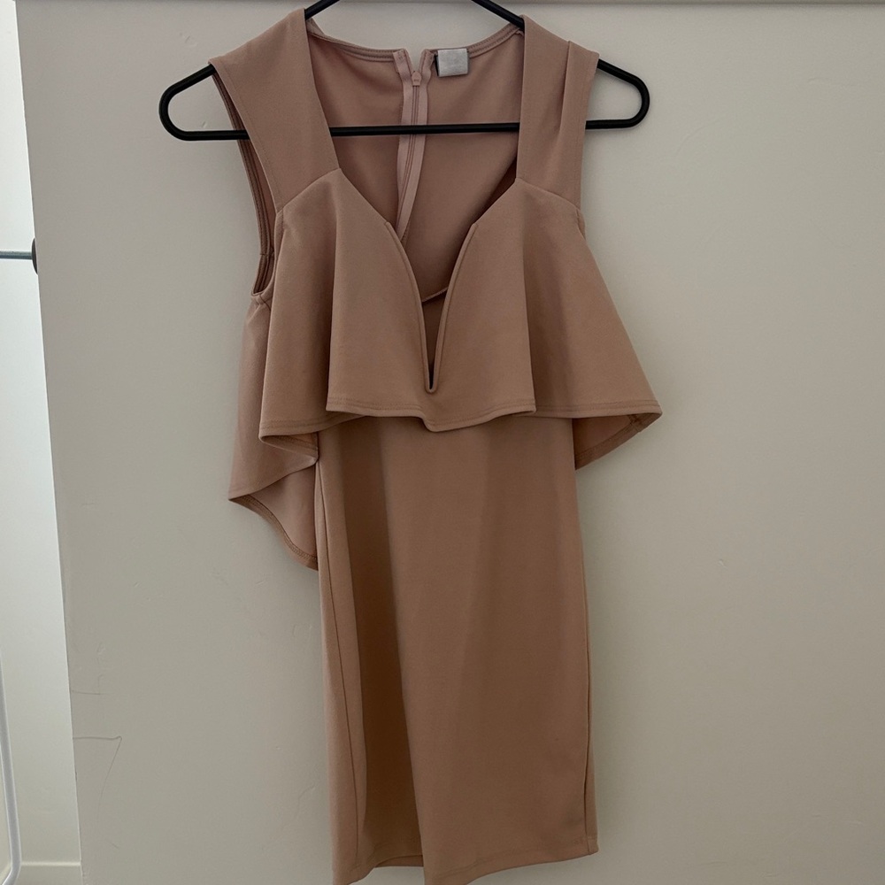 Sleeveless Tan Dress